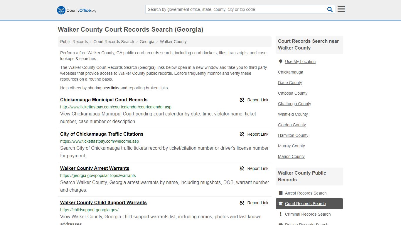 Walker County Court Records Search (Georgia) - County Office
